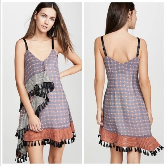 CINQ À SEPT Plaid Print Mini Dress